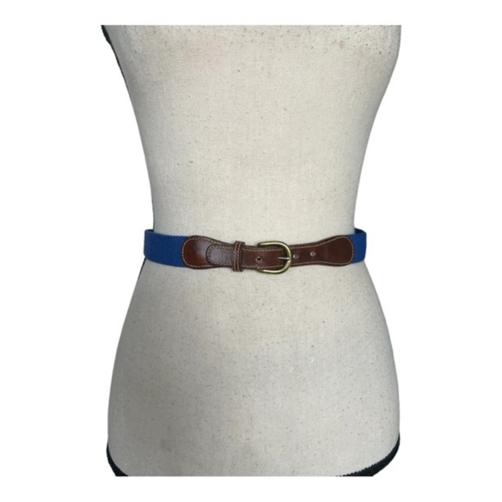 Vintage Fabric And Leather Fishing Theme Belt Size S